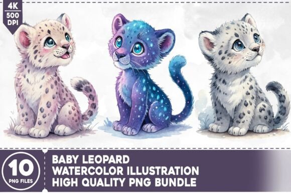 Baby Leopard PNG Bundle: Creative Design Made Easy