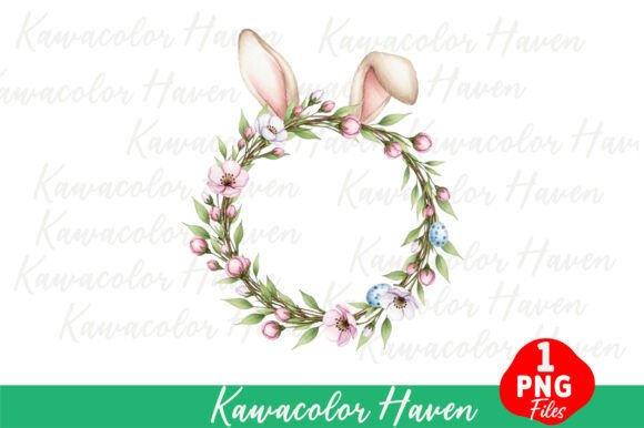 Easter Bunny Floral Wreath: A Versatile Design for Creative Projects