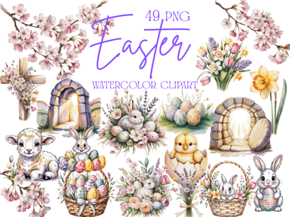 Easter Watercolor Clipart Bundle: A Creative Resource Done Right