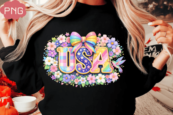 Exploring the Faux Yarn USA Floral Coquette Shirt PNG for Custom Design Projects