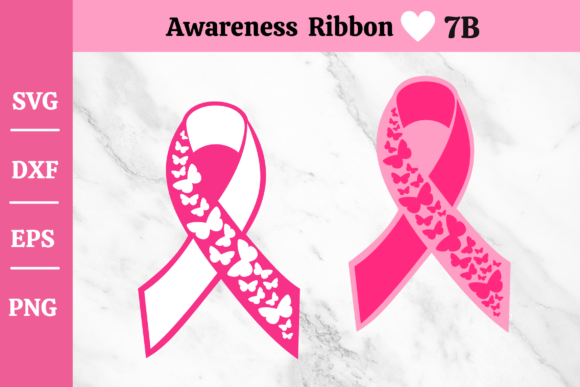Show Love and Support with Awareness Ribbon SVG Clipart Pack 7B