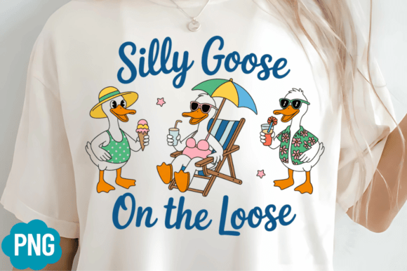 Silly Goose PNG, Summer Goose PNG, Funny: Strategic Design Assets for Creative Entrepreneurs