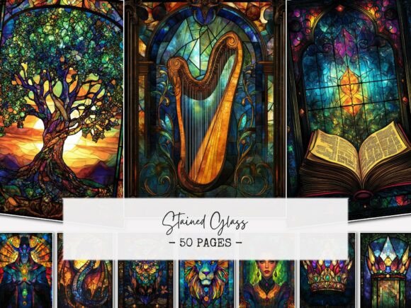 Transform Your Creative Projects with Stained Glass Junk Journal Pages