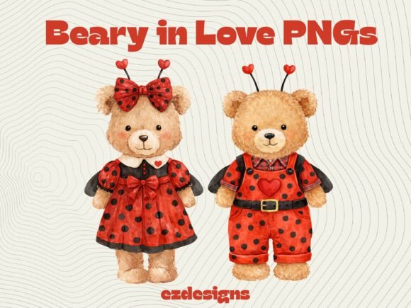 Valentine Teddy Bear PNG Bundle: Creative Uses for Love-Themed Projects