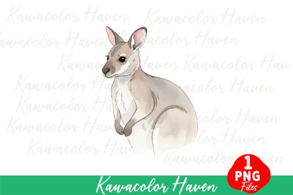 Watercolor Kangaroo Illustration for Creative Projects