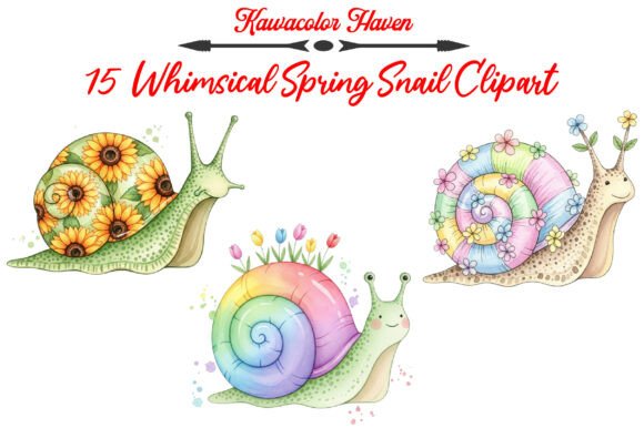 Whimsical Spring Snail Clipart: Creative Design Possibilities